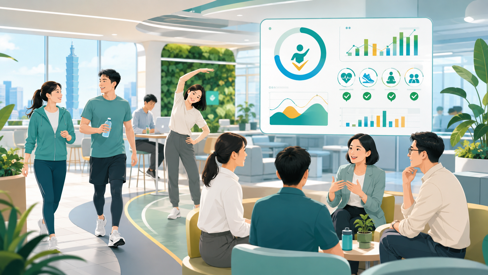 企業推動職場健康促進活動並追蹤員工參與成效