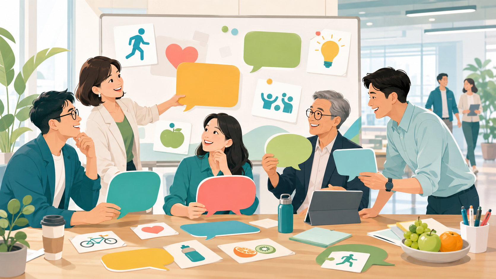 企業團隊共同發想健康促進標語與活動創意